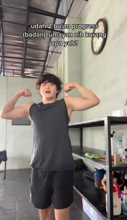 Gambar Lukas Will Pergi ke Gym di Hari Valentine (Sumber: Tiktok @lukaswilll)