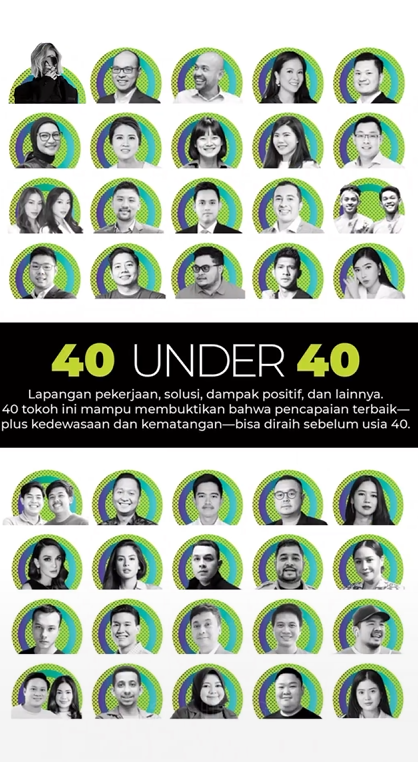 Gambar Figur-Figur Terpilih untuk Fortune Indonesia’s 40 Under 40 tahun 2023 (Sumber: Instagram @fortune.idn)