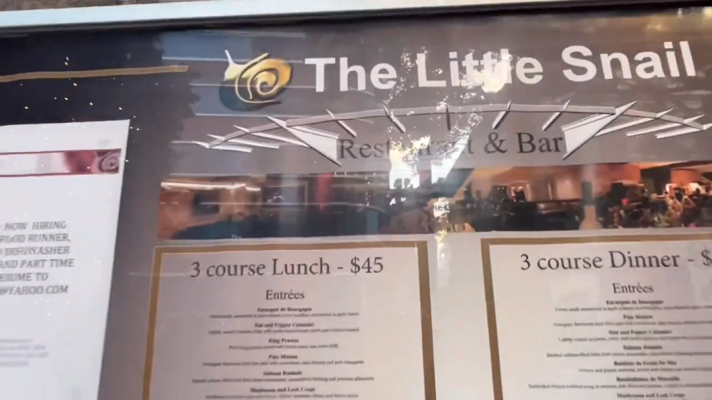Gambar Restoran The Little Snail di Sydney, Australia (Sumber: Youtube Erika Ebisawa)