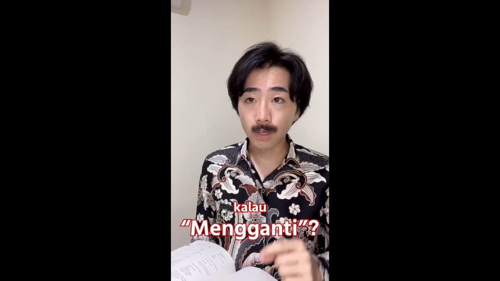 Gambar Honomim "Kaeru" dalam Bahasa Jepang (Sumber: Tiktok @oke_jadi)