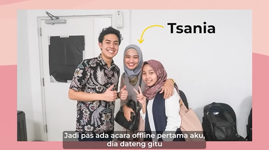 Gambar Kehadiran Tsania dan Syifa pada Kegiatan Fanmeeting Offline Jerome Polin tahun 2019 (Sumber: Youtube Nihongo Mantappu)