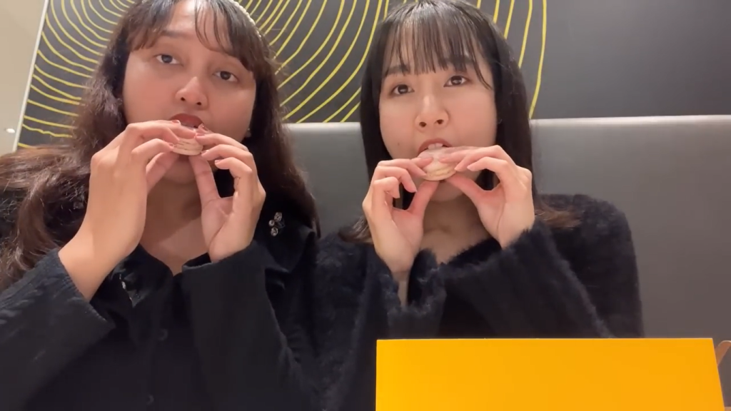 Gambar Makaron, serta Pie Isi Strawberry dan Kacang Merah dari McDonalds di Kichijoji, Jepang (Sumber: Youtube Talent)
