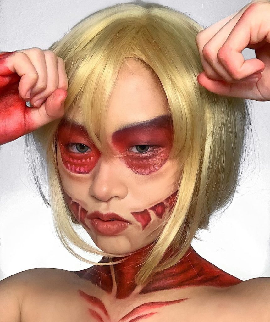 Gambar Hasil Make Up Maria Clarin sebagai Annie Leonhart (Sumber: Instagram @mariadelouvre)