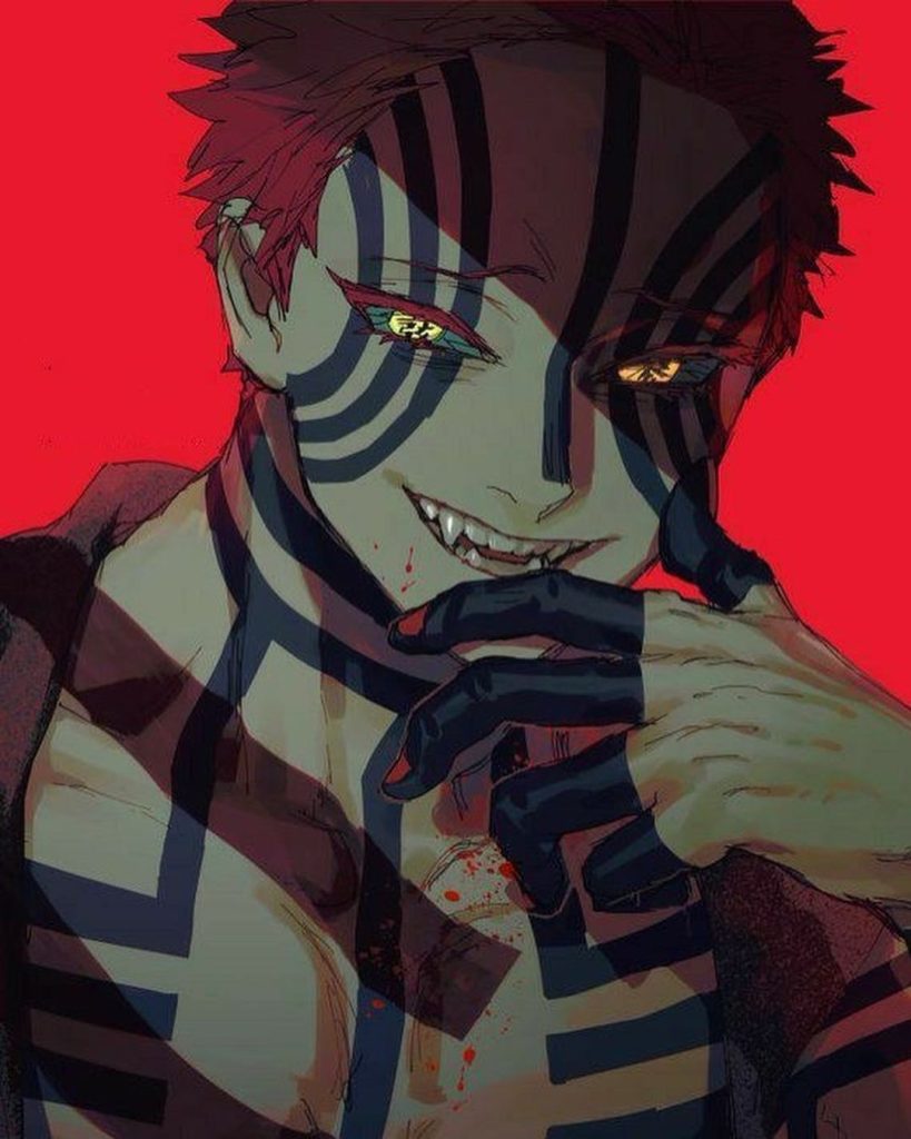 Gambar Karakter Akaza dari Anime Demon Slayer (Sumber: Instagram @mariadelouvre)