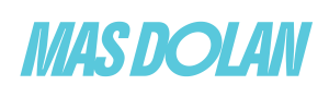 Stylized cyan wordmark logo on a black background, with slanted bold letters reading 'MESSDOEAN'