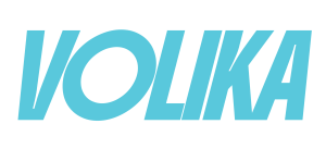 Volia logo: turquoise italic wordmark on a black background.
